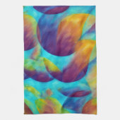 Beachy Bubbles Artsy Abstract Kitchen Towel キッチンタオル (縦)