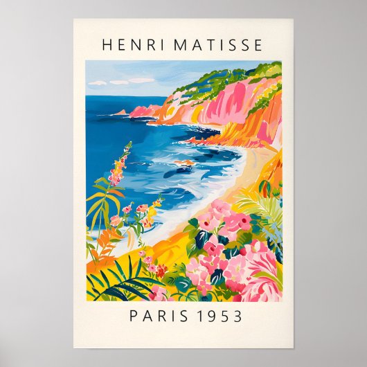 Beachy Decor、Henri Matisseの海プリント ポスター (正面)
