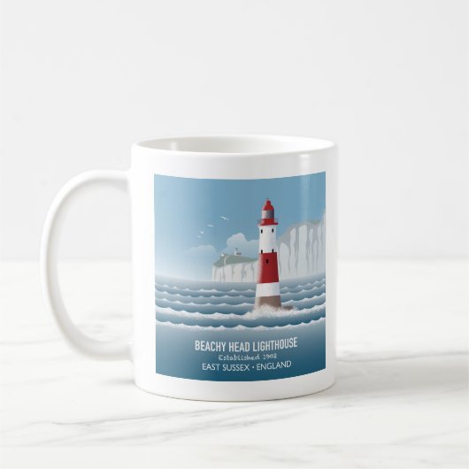 Beachy Head Lighthouse コーヒーマグカップ (左)