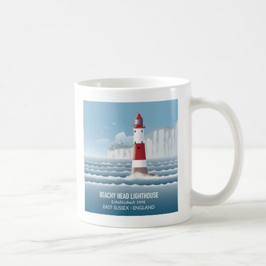 Beachy Head Lighthouse コーヒーマグカップ (右)