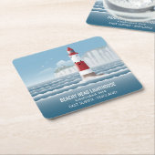 Beachy Head Lighthouse スクエアペーパーコースター (アングル)