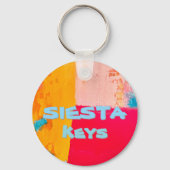 Beachy key chain says “Siesta keys” キーホルダー (正面)