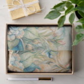 Beachy Pastel  Blue Crab & Shells Decoupage  薄葉紙 (ギフト)