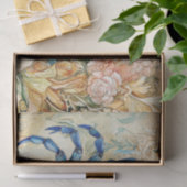 Beachy Pastel  Blue Crab & Shells Decoupage  薄葉紙 (ギフト)