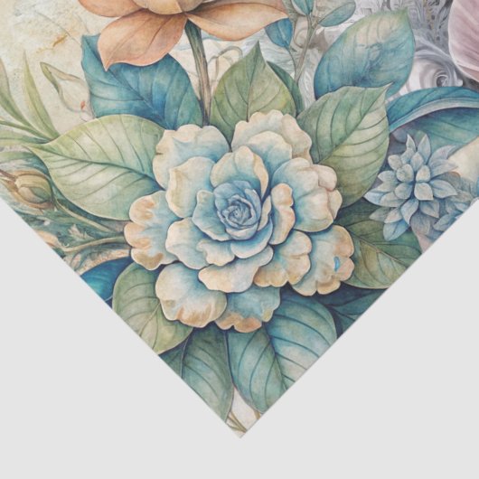 Beachy Pastel Butterflies &  Seashells Decoupage  薄葉紙 (詳細)