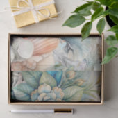 Beachy Pastel  Floral Mermaid & Shells Decoupage  薄葉紙 (ギフト)