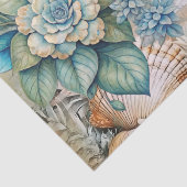 Beachy Pastel  Floral Mermaid & Shells Decoupage  薄葉紙 (詳細)