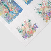 Beachy Pastel  Floral Mermaid & Shells Decoupage 薄葉紙 (詳細)