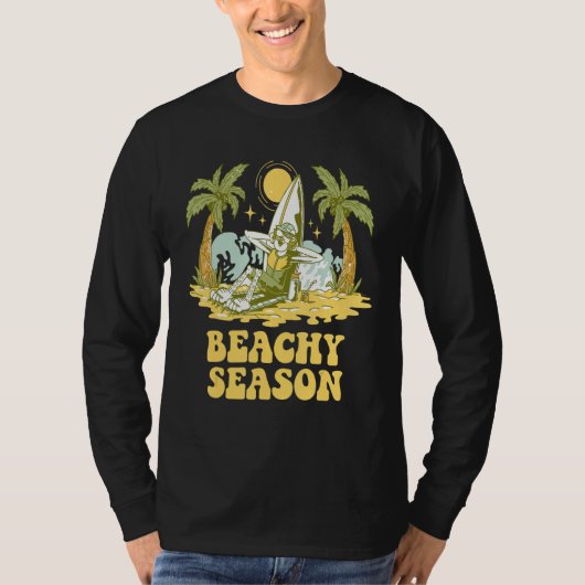 Beachy Season Beach Girlfriend Ocean Fiance Vacati Tシャツ (正面)