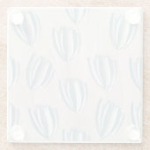 Beachy Tulips Floral ガラスコースター (裏面)