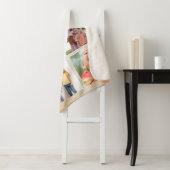 Beachy Vibes Custom Photo and Family Name シェルパブランケット (インサイチュ)