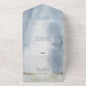 Beachy Watercolor All in One Wedding Invite Beach オールインワン招待状 (外側)