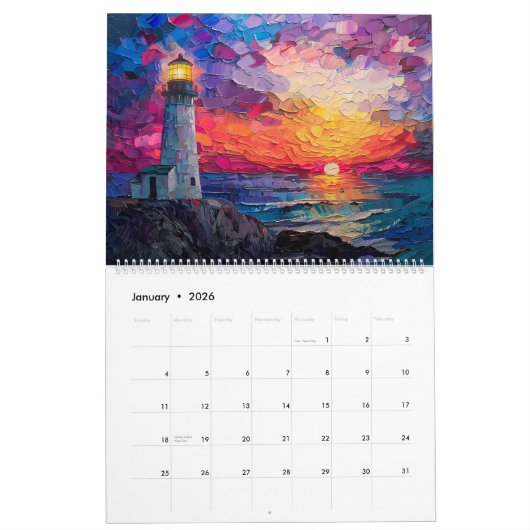 Beacon at Dusk Calendar 2026 カレンダー (1月 2026)