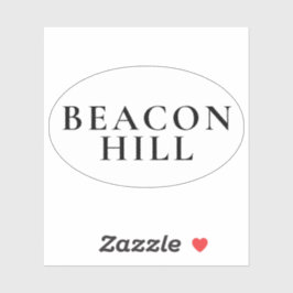 Beacon Hill Boston Preppy Oval Sticker シール