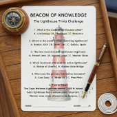 Beacon of Knowledge Lighthouse Trivia Sheet 招待状
