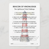 Beacon of Knowledge Lighthouse Trivia Sheet 招待状 (正面)