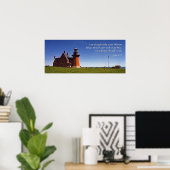 Beacon of Southeast Block Island ( With Words)) ポスター (ホームオフィス)