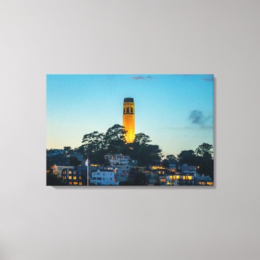 Beacon Over California Bay Lighthouse Art Print  キャンバスプリント (正面)