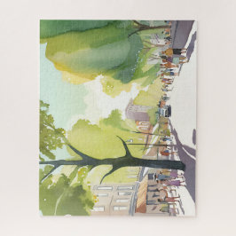 Beacon Street Summer | ボストン水彩画 ジグソーパズル