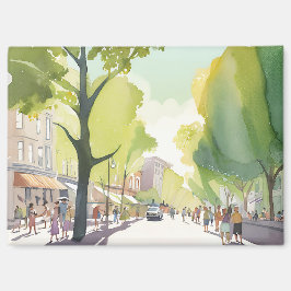 Beacon Street Summer | Boston, MA Watercolor マグネット