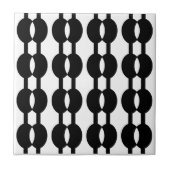 Bead Curtain 60's Black and White タイル (正面)