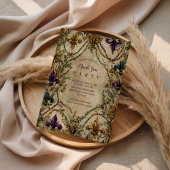 Beaded Fleur-de-Lis Mardi Gras Masquerade 招待状