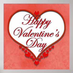 Beaded Heart Valentine ポスター
