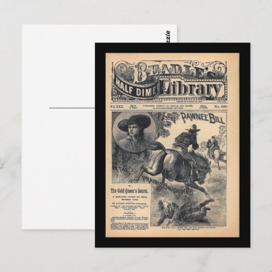 Beadles Half Dime Library Vol.22 No 560 1888 ポストカード (正面/裏面)