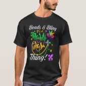 Beads And Bling It's A Mardi Gras Thing Carnival M Tシャツ (正面)