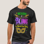 Beads and bling it's a Mardi Gras thing Carnival M Tシャツ (正面)