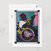 Beadwork&Handcut scrollsaw work 5"x7"誕生日 ポストカード (正面/裏面)