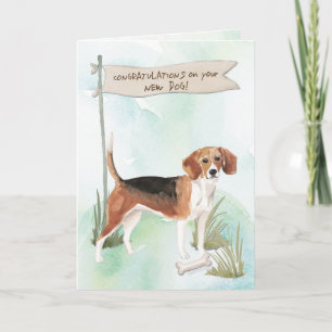 Beagleが新型犬を祝う カード