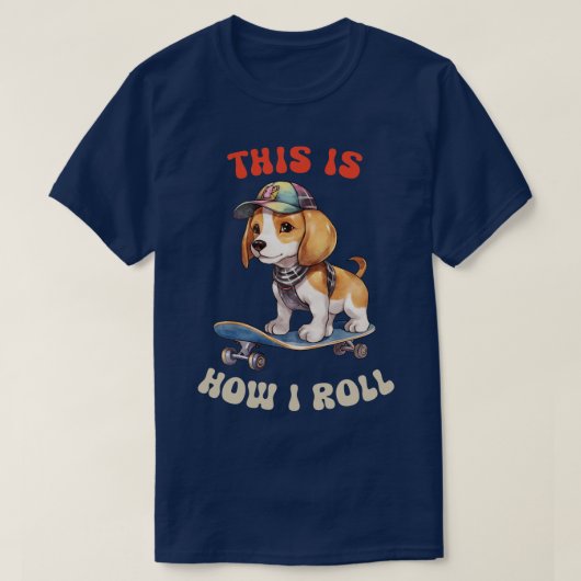 Beagleこうやって転が Tシャツ (デザイン正面)