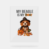Beagleハロウィーンの衣装My BeagleはMy Boo Dog アクリルサイン (正面)