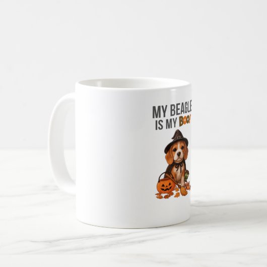 Beagleハロウィーンの衣装My BeagleはMy Boo Dog コーヒーマグカップ (正面左)