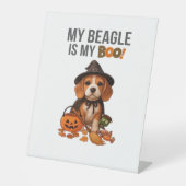 Beagleハロウィーンの衣装My BeagleはMy Boo Dog 台座サイン (正面)