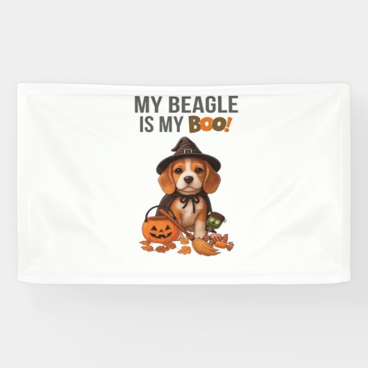 Beagleハロウィーンの衣装My BeagleはMy Boo Dog 横断幕 (横)