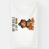 Beagleハロウィーンの衣装My BeagleはMy Boo Dog 横断幕 (縦)