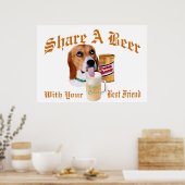 Beagle共有Aビールポスター ポスター (キッチン)