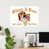 Beagle共有Aビールポスター ポスター (ホームオフィス)