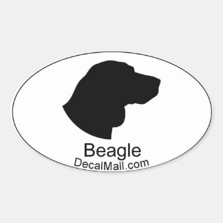 Beagle自動ウィンドウデカールステッカー 楕円形シール