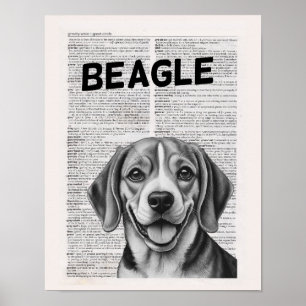Beagle辞書ページアートワーク ポスター