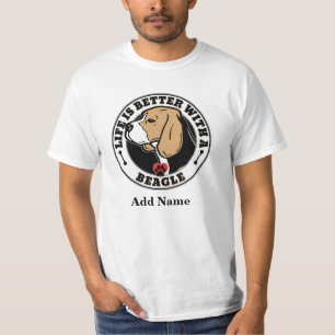 Beagle -パーソナライズされたBeagleで人生が良い Tシャツ