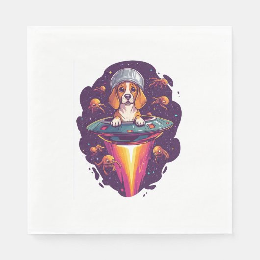Beagle – 銀河間犬の出会い スタンダードランチョンナプキン (正面)
