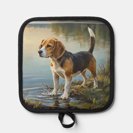 Beagle 鍋敷き (正面)