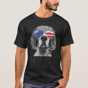 Beagle 4th of 7月MericaサングラスメンズUSAアメリカ Tシャツ