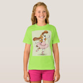 Beagle and Ballet, by Natasha Us Tシャツ (正面フル)