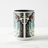 Beagle and Squirrel Christmas Coffee Mug Cup マグカップ (中央)