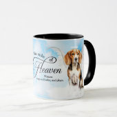 Beagle Angel Dog in Heaven Personalized Memorial マグカップ (正面右)