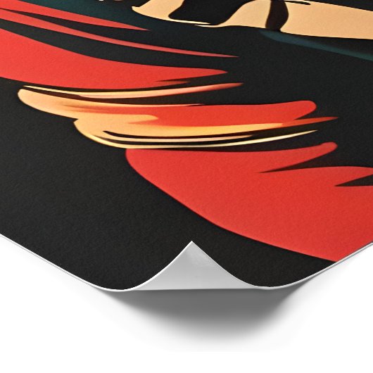 Beagle Astronaut Poster, Beagle Retro Print ポスター (角)